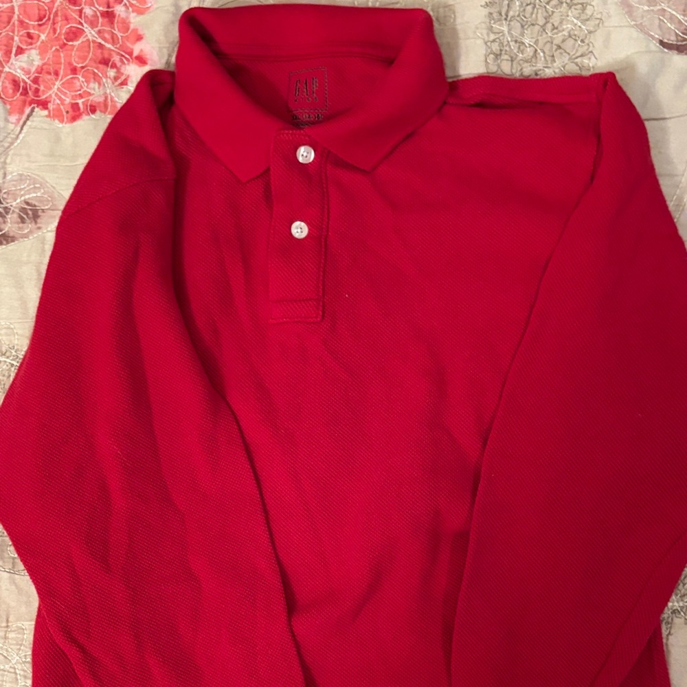 GAP Boy’s Vibrant LS Red Polo Shirt